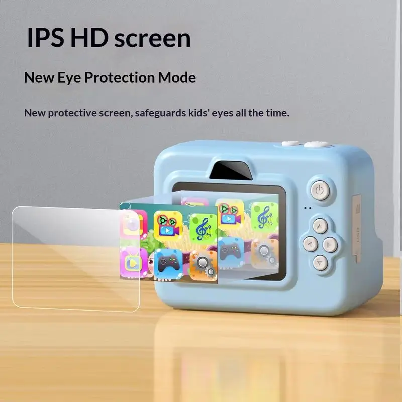 Children's Digital Toy Camera Instant Printable Photos Educational Gift with 3 Rolls of ' Toilet Paper'