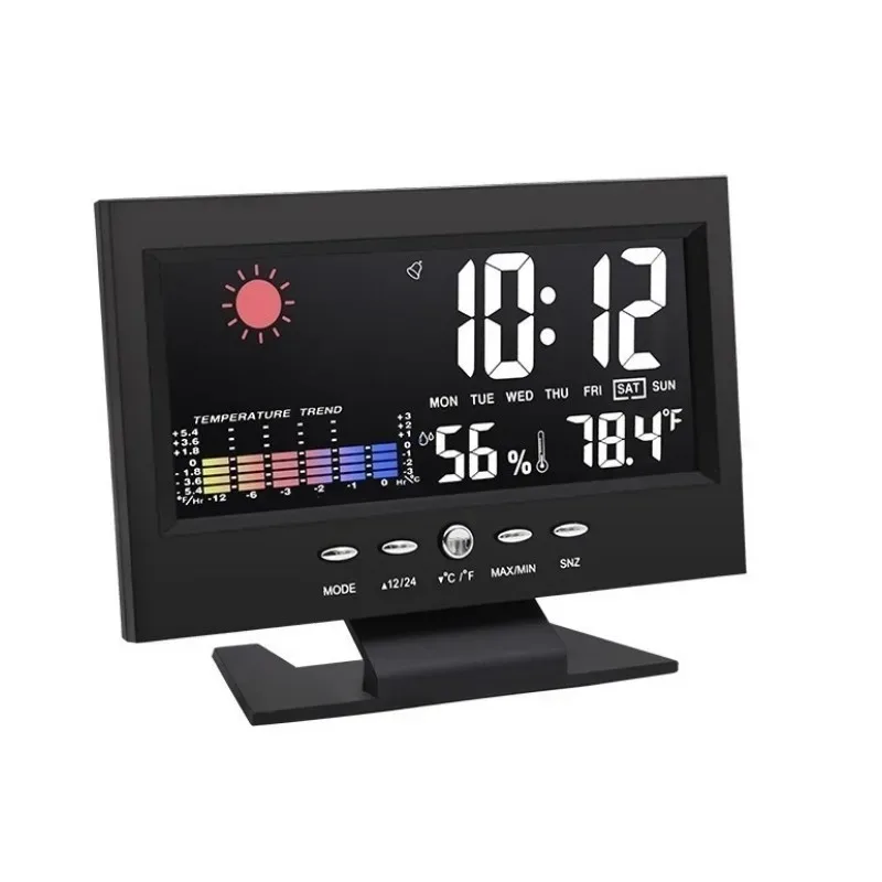 Multi Functional Electronic Clock, Home Digital Display Clock, Temperature and Humidity Meter, Living Room Decoration