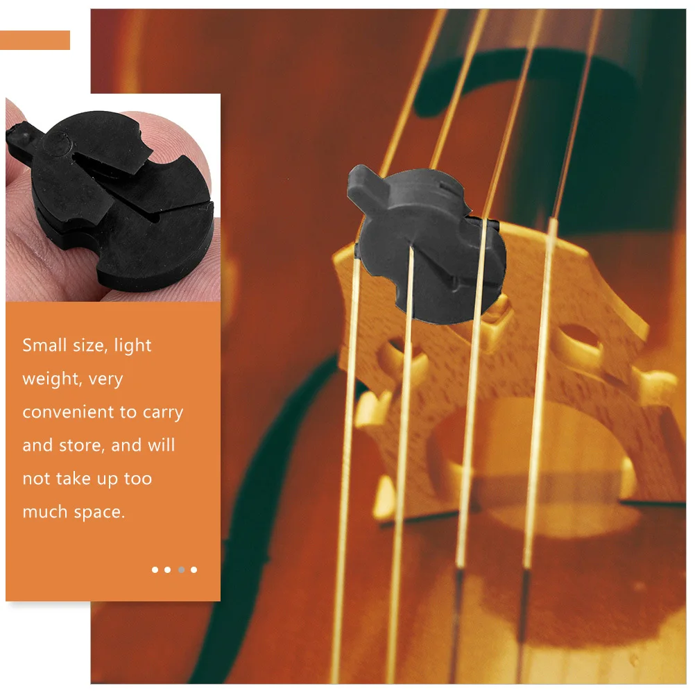 

6 Pcs Violin Mute Cello Mutes Straight Instrument Parts Rubber Guitar Accessories Small