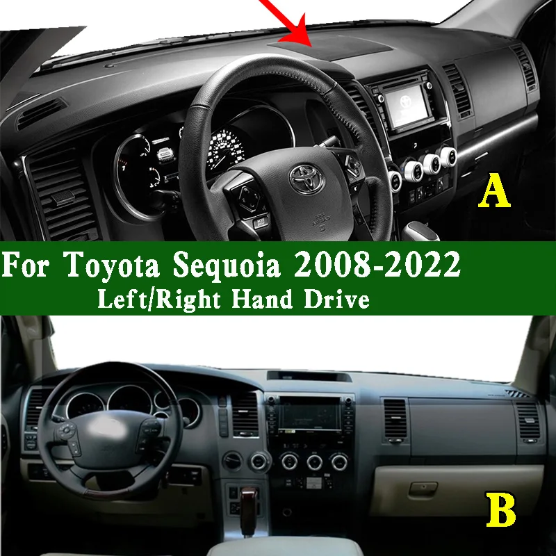 

For 2008-2022 Toyota Sequoia SR5 K65 K60 Dashmat Dashboard Cover Instrument Panel Sunscreen Insulation Pad Anti-Dirt Ornaments