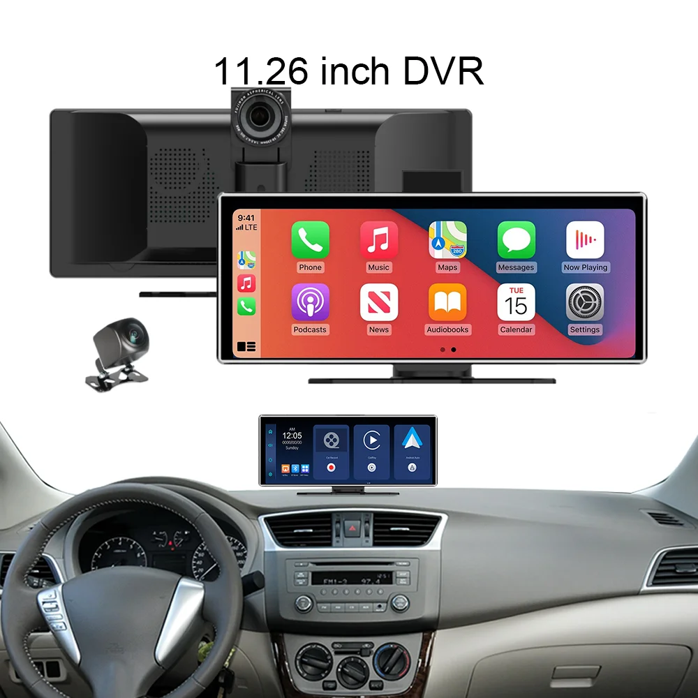 11.26 Inch Portable GPS Stereo Radio With Best Touch Screen Carplay Android Auto USB CD Player For Older Vehicles