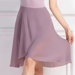 Gonna per balletto da donna ragazze adulte Chiffon Up abito da balletto a portafoglio irregolare gonna in Tulle vestito da allenamento per abbigliamento da ballo Ballerina