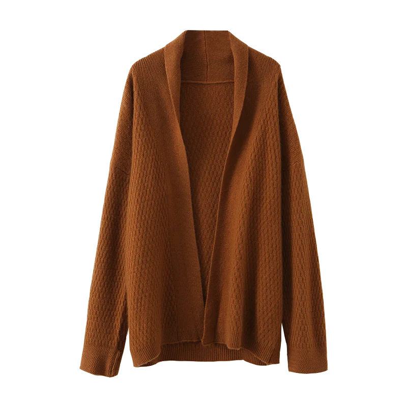 Dames Kasjmier Vest Lange Revers - usage example