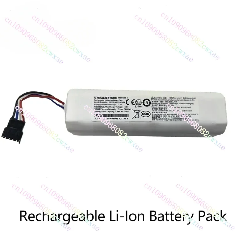 Cleaner D9 F9 L10 L10 Pro 5200mAh Lithium-ion Battery Pack 4INR19/66-2 Original Battery for Dreame Robot Vacuum Mop