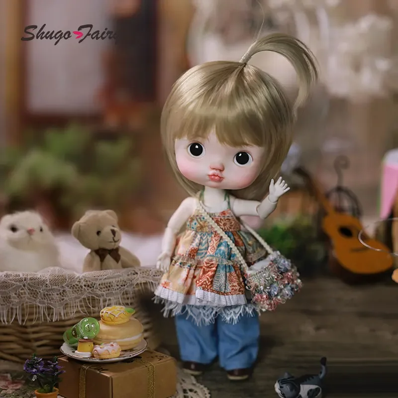 ShugaFairy Zhuzhubao 1/6 Bjd Doll Big Head Baby Pout Face Cute  Double Eyelids High Quality Ball Jointed Dolls