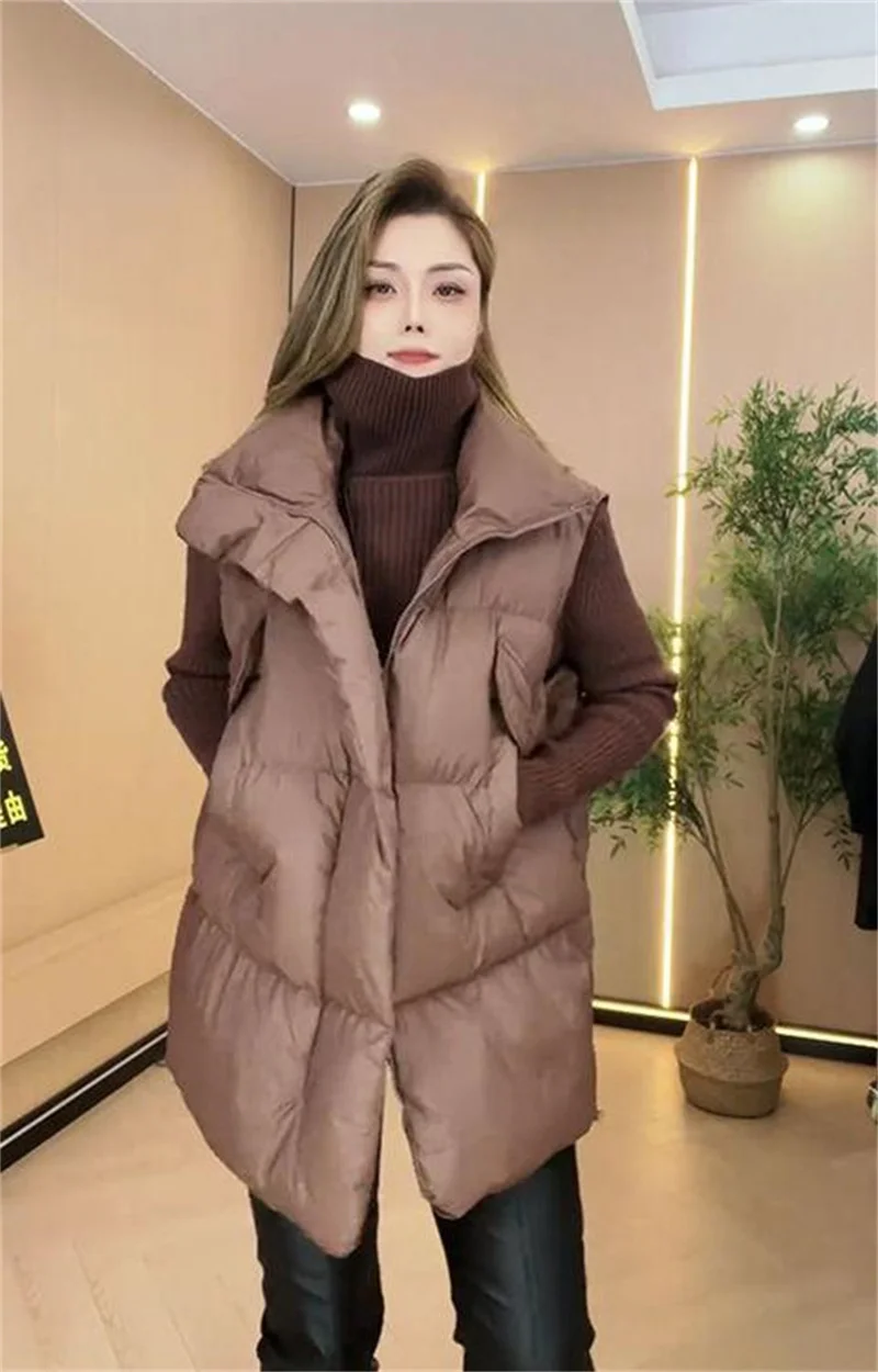 سترة نسائية جديدة سترة شتوية خريف شتاء بياقة واقفة سترة غطاء جيب تصميم سترة قطنية عصرية للنساء