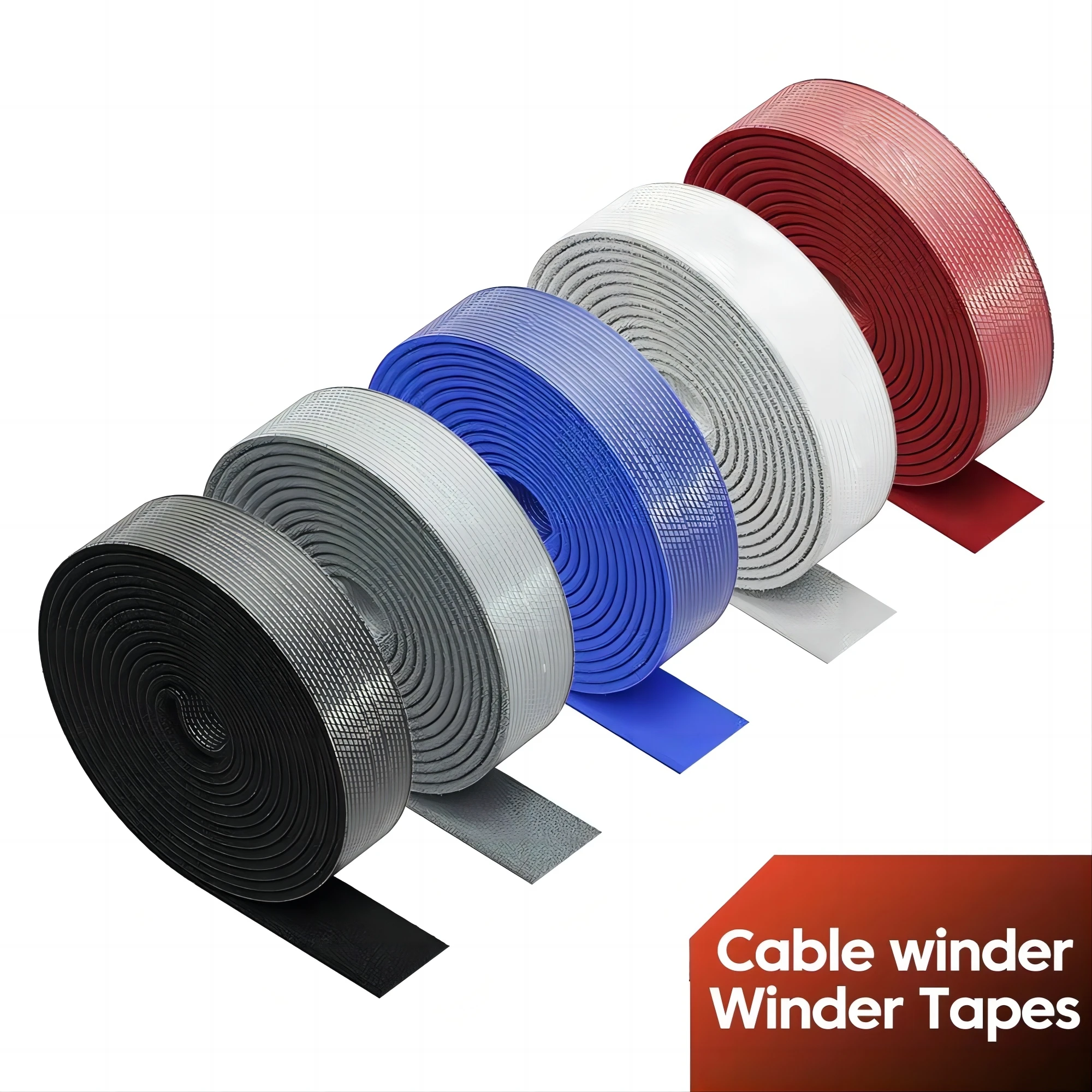 1/3/5m Cable Winder Tapes Storage Management Straps Self Adhesive Fastener Tape Cord Ties Reusable Double Side Hook Loop Wire