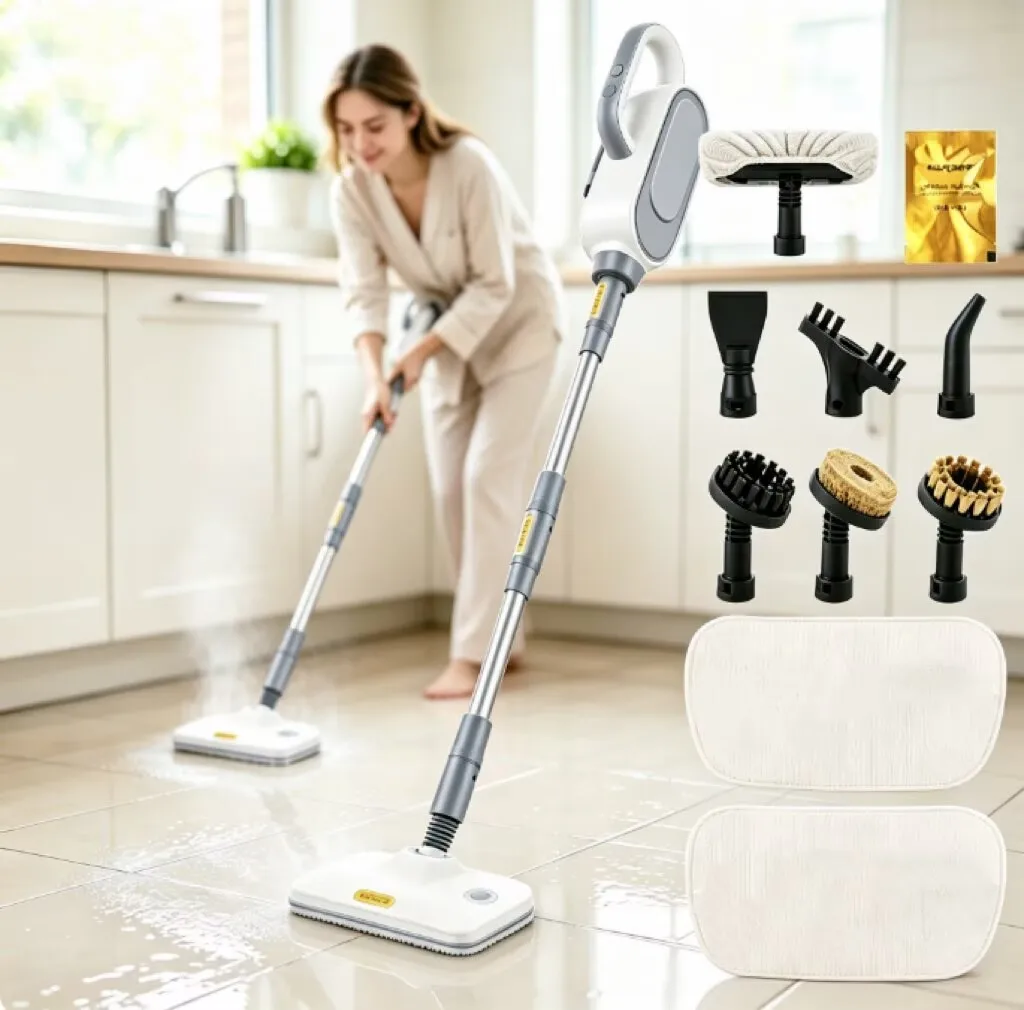 New  Electric Steam Mop  Power Shower for Bathroom Tub Tile Floor Kitchen Window for Home Beauty