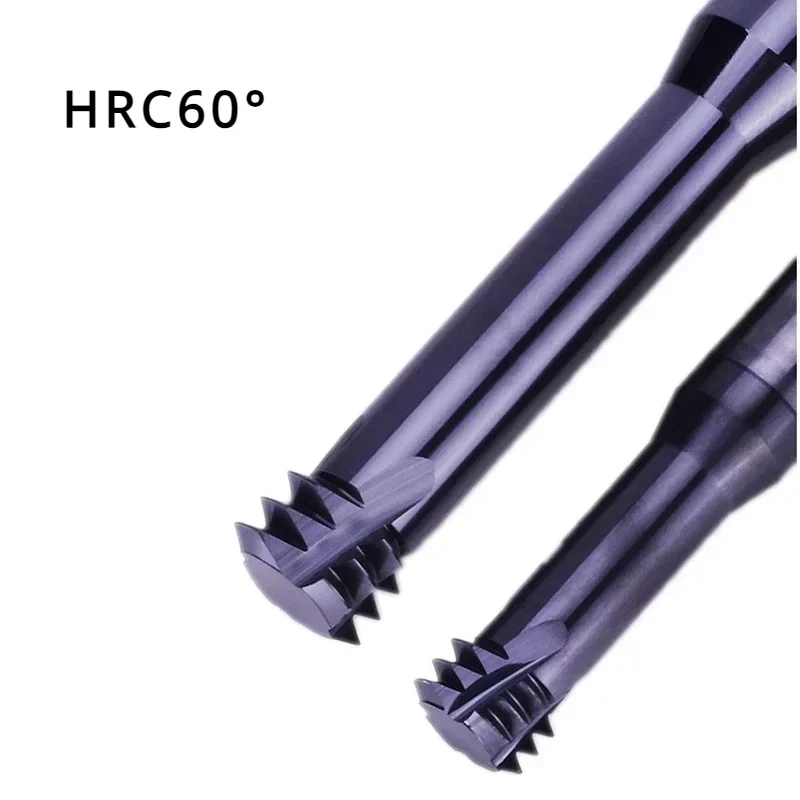 1 stks CNC HRC 60 Graden carbide Enkele tand Draad Frezen M1 M1.2 M1.4 M1.6 M2 M2.5 M3-M24 Vhm draad frees