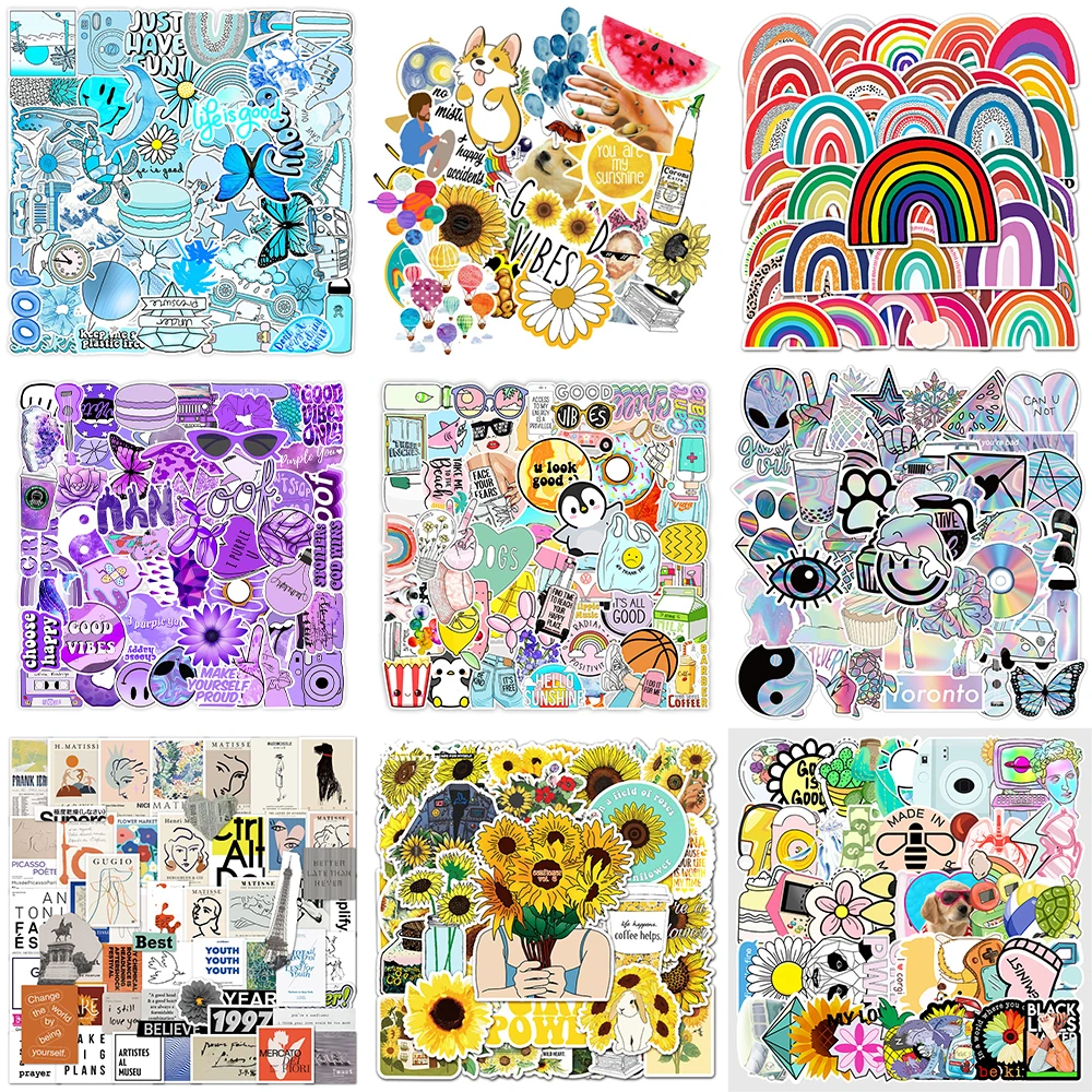 10/30/50PCS INS VSCO Small Fresh Stickers Series Summer Graffiti Luggage Laptop Helmet Phone Notebook DIY Decoration Wholesale