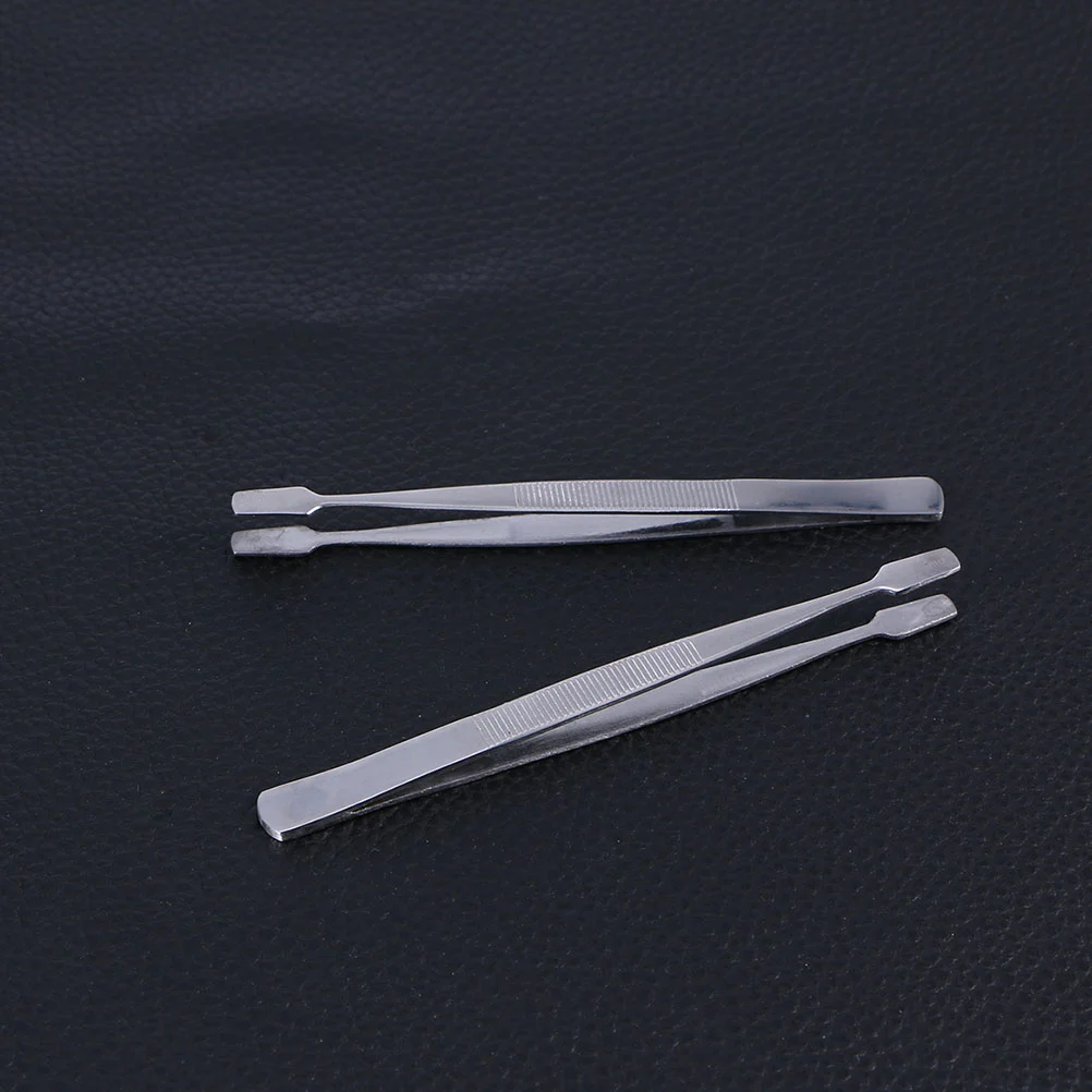 Tweezers Wide Application False Eyelash Stainless Steel Stamp Precision Delicate Object for