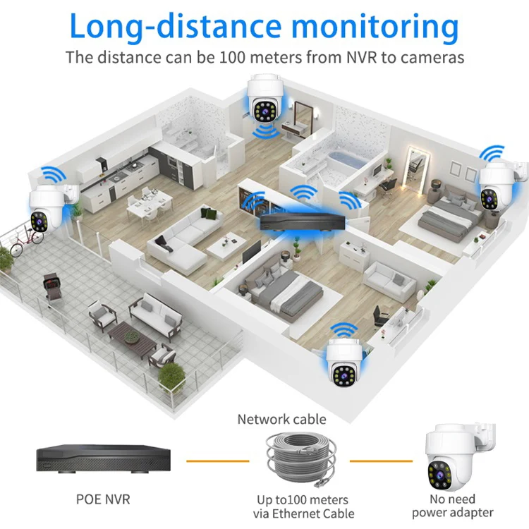 IP66 4K 8MP Security Camera System Poe IP Network Camera Cctv Camera System 16 Channel Poe Nvr Kit
