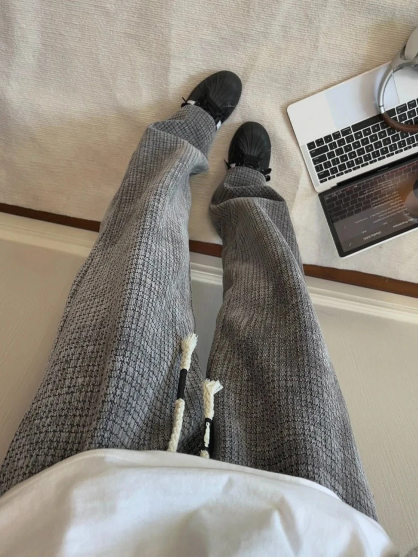 

Утепленные мужские брюки из вельвета в американском стиле, осенне-зимние, на флисовой подкладке, свободного прямого кроя, повседневные