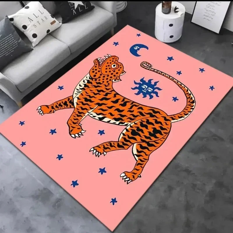 Decora soggiorno tappeto arte leopardo IG camera da letto comodino morbido tappetino casa tavolino ampia Area tappeto di peluche coful