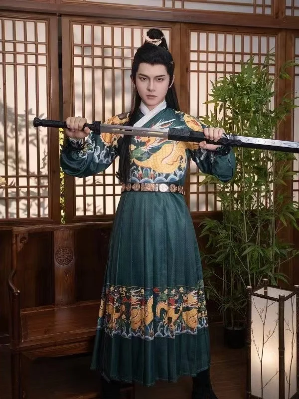 Vêtements de poisson volant de la dynastie Ming pour hommes et femmes, robe chirurgie tionnée, garde des prHub chinoises, ensemble de cosplay Hanfu, printemps et automne 2024