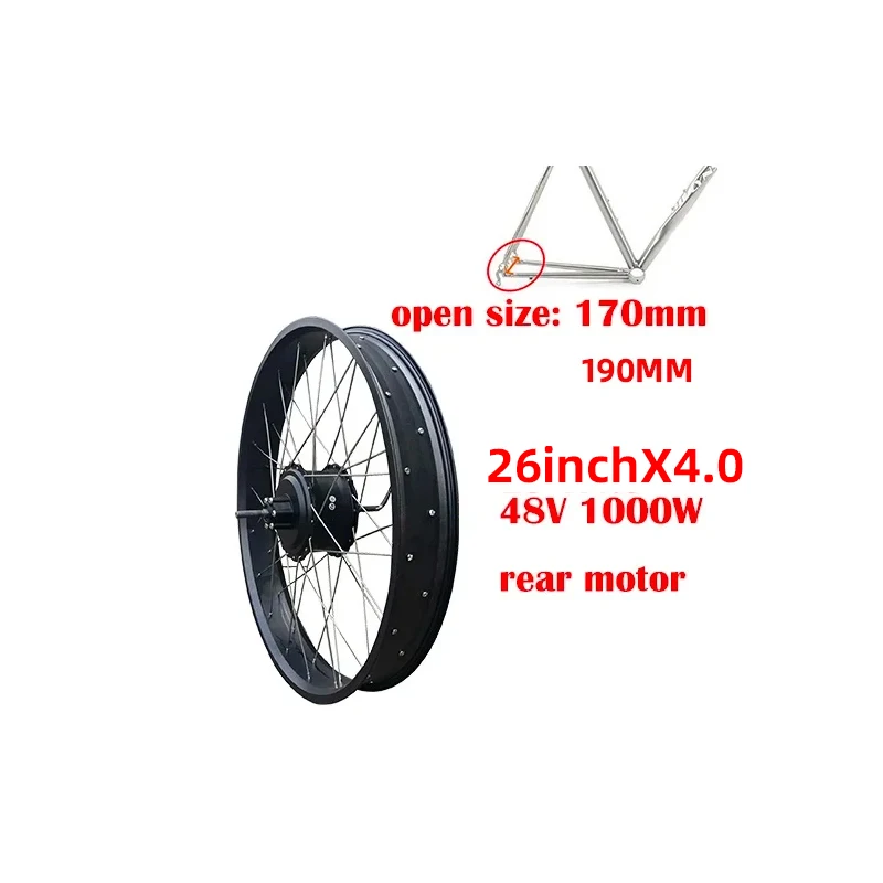 48V 1000W Fat Tire E-Bike Conversion Kit