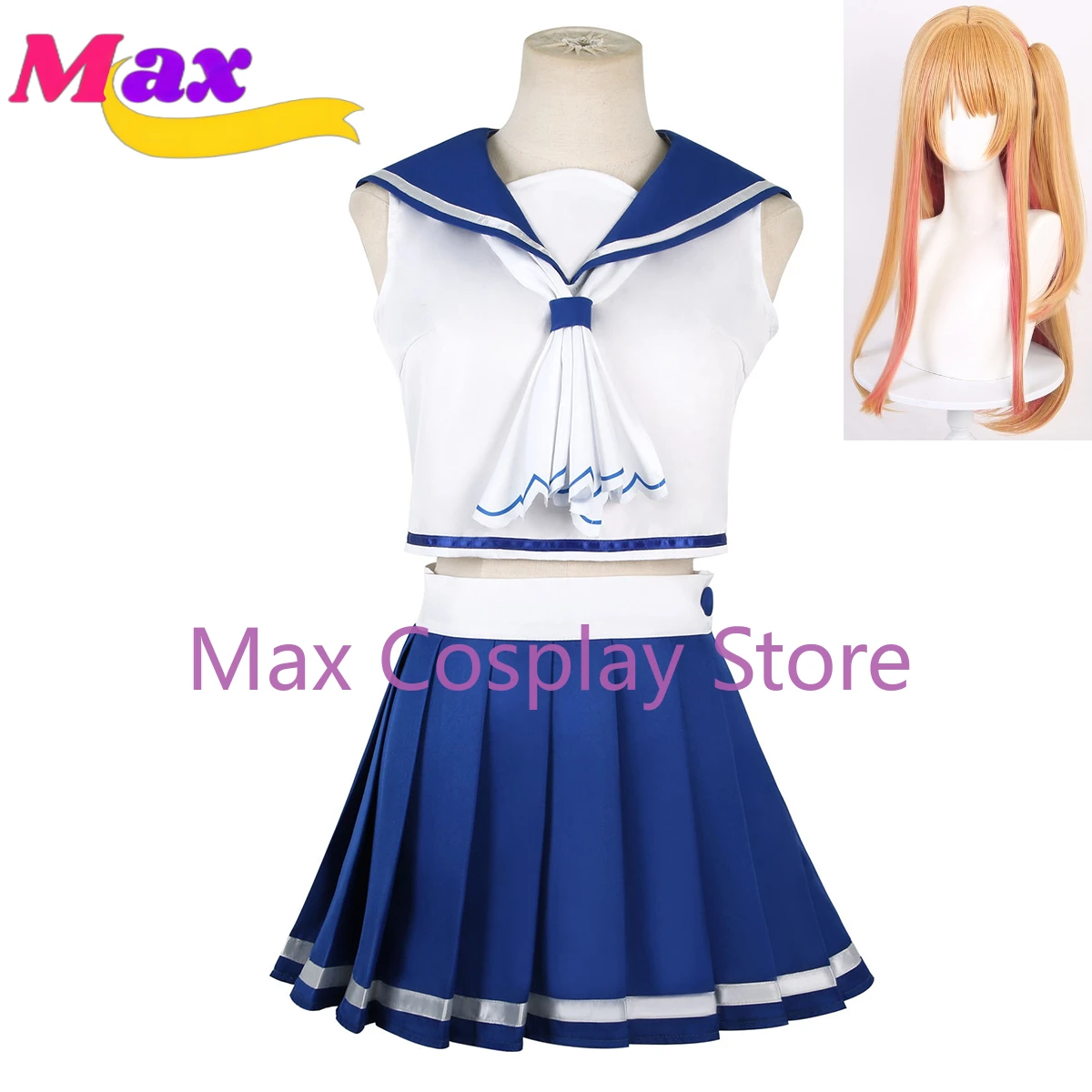 Max Cos Anime Cosplay Hoshino Rubii Costume School Party Uniform Sailor Suit