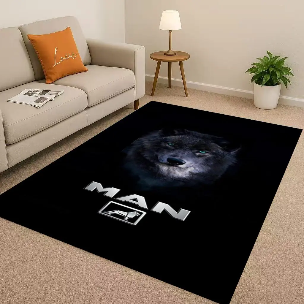 

Classic MAN Truck Sign Living Room Non-Slip Area Rug Soft Carpet for Bedroom Playroom and Sofa,Easy Clean Home Decor Doormat