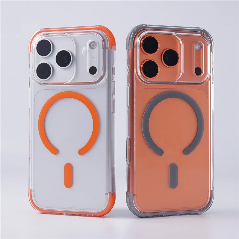 

Transparent acrylic +TPU Shockproof for Magsafe Case For iPhone 17Pro 17Pro Max Clear Magnetic Wireless Charge Hard Back Cover