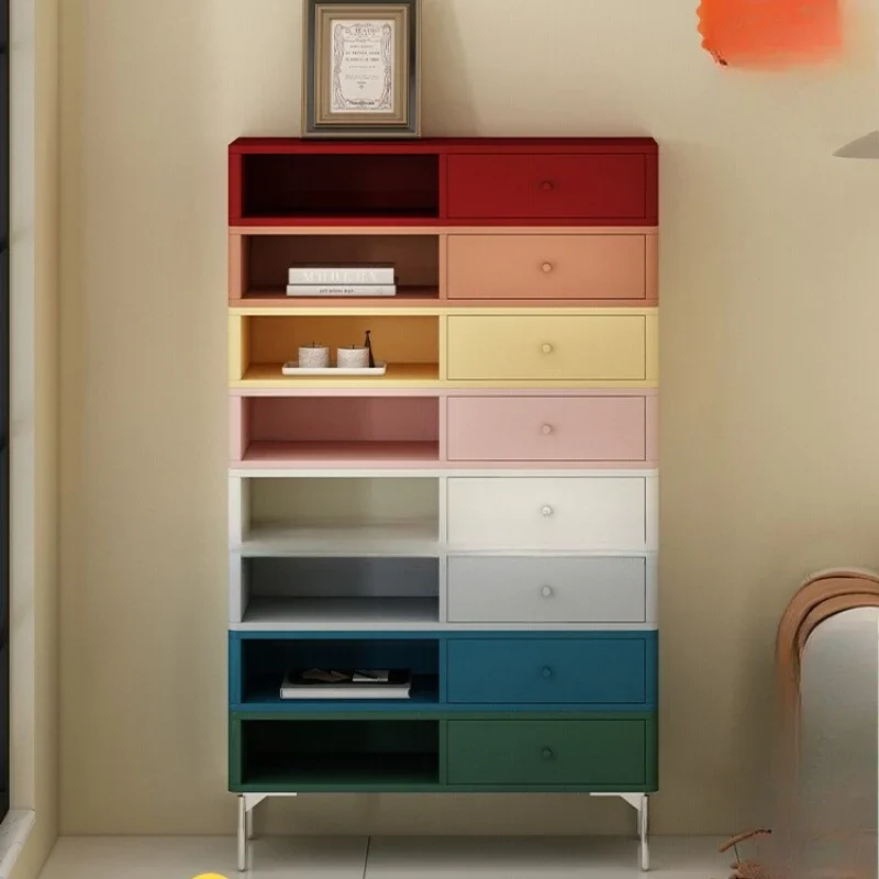 Solid wood paint locker dopamine color