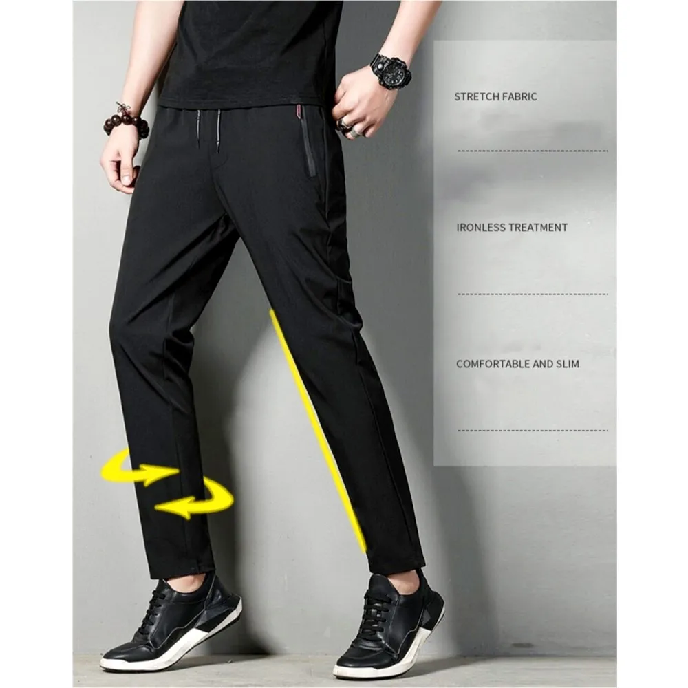 Men Sweatpants Plus Size Pants Casual Stretch Pants Summer Pants Sport Joggers Summer Long Pants