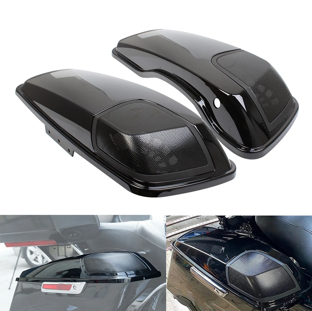 Błyszcząca czarna pokrywa motocyklowej torby podsiodłowej do Harley Touring Road King Electra Street Glide CVO FLHXSE 2014-2019 2018