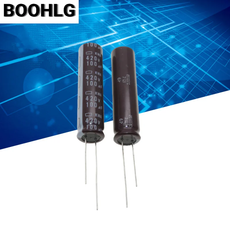 5PCS Black Diamond Electrolytic Capacitor 420V 100UF 12.5X50 KWA High Frequency Low Resistance Replacement 400V 100UF