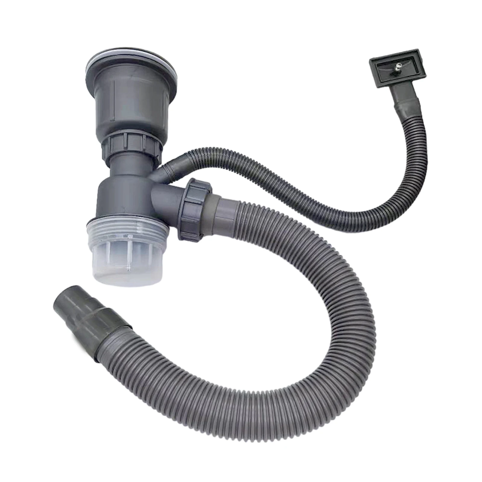 High Quality Kitchen Sink Drain Hose Set Double Filter Anti-odour With Stop Valve For Washbasin Bathroom Kitchen