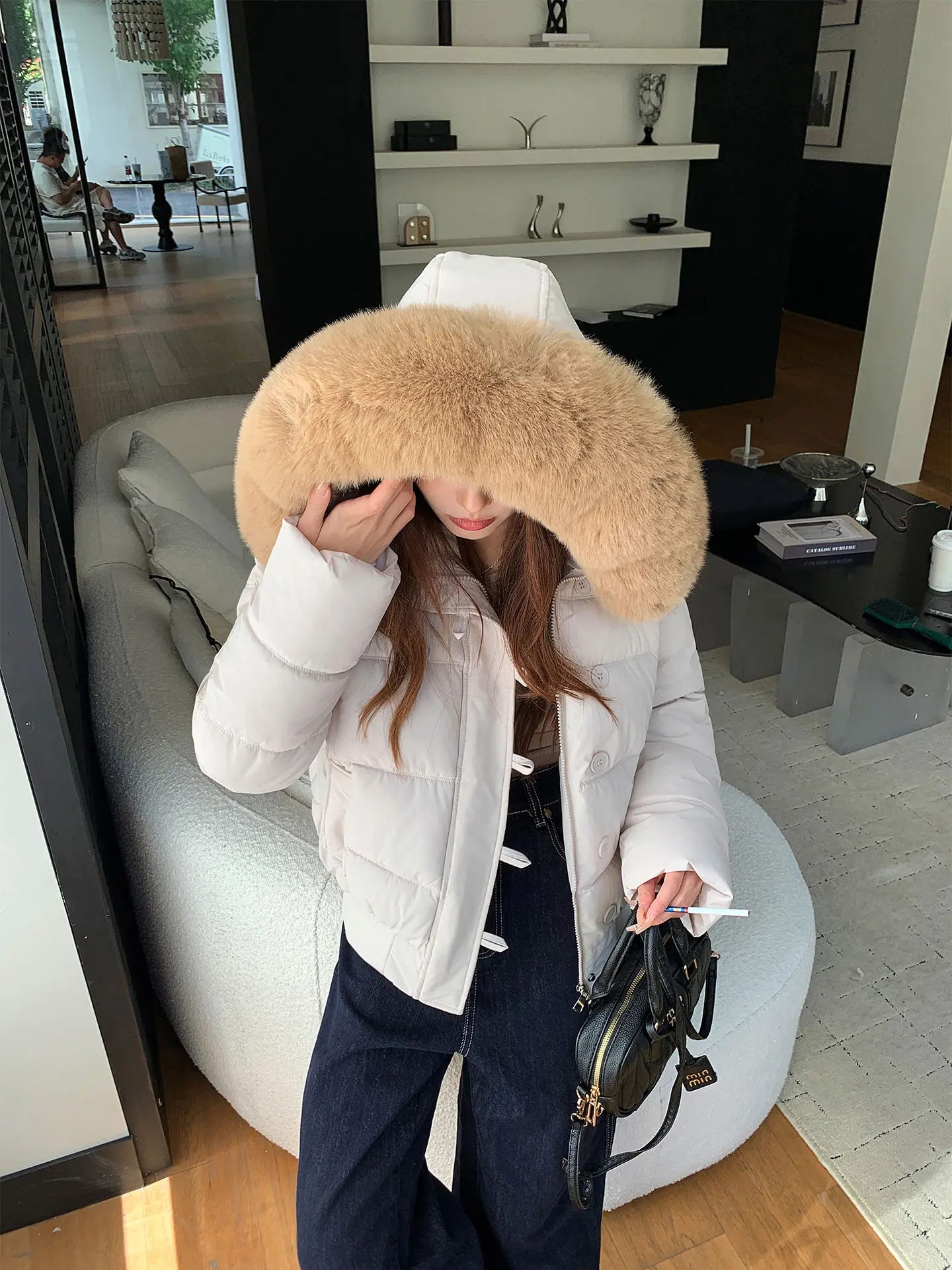 

Парка женская осенняя с капюшоном, свободного кроя, в стиле хип-хоп, утепленная, А-силуэт, водонепроницаемая, эластичная, удобная, дышащая, универсальная, хит продаж