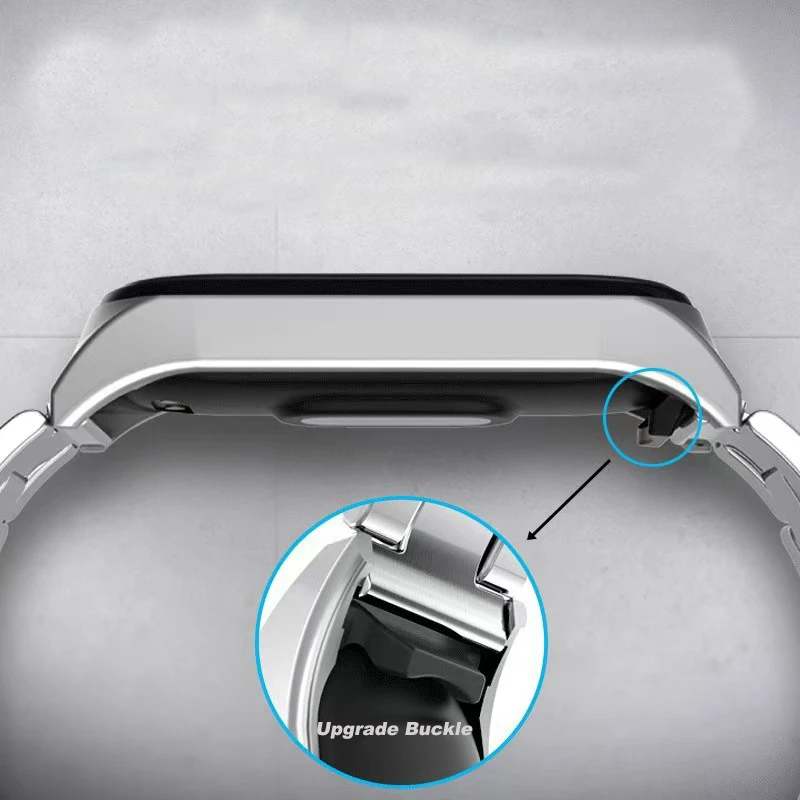 สายรัดข้อมือมิลานสำหรับ Xiaomi Mi band cormi band 6 7 7สแตนเลส miband6เมเทล band4สำหรับ Xiaomi Mi band 7 3 5 6 4