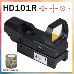 HD101R Red Dot Sight with Type-C USB Rechargeable Sight 4 Reticle Airsoft Reflex Scopes Tactical Scope For 20mm Rail