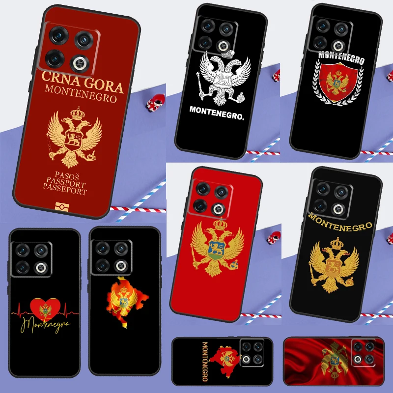 Montenegro Flag Case For OnePlus 8 9 10 Pro 8T 9R 10R 10T Ace Cover For OnePlus Nord 2 2T CE N100 N200