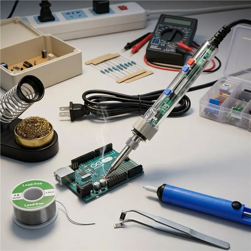 For Home Repair DIY 200W Digital Display Soldering Iron, 200-5600° C Adjustable Temp Temperature Fast Heating Welding Tool