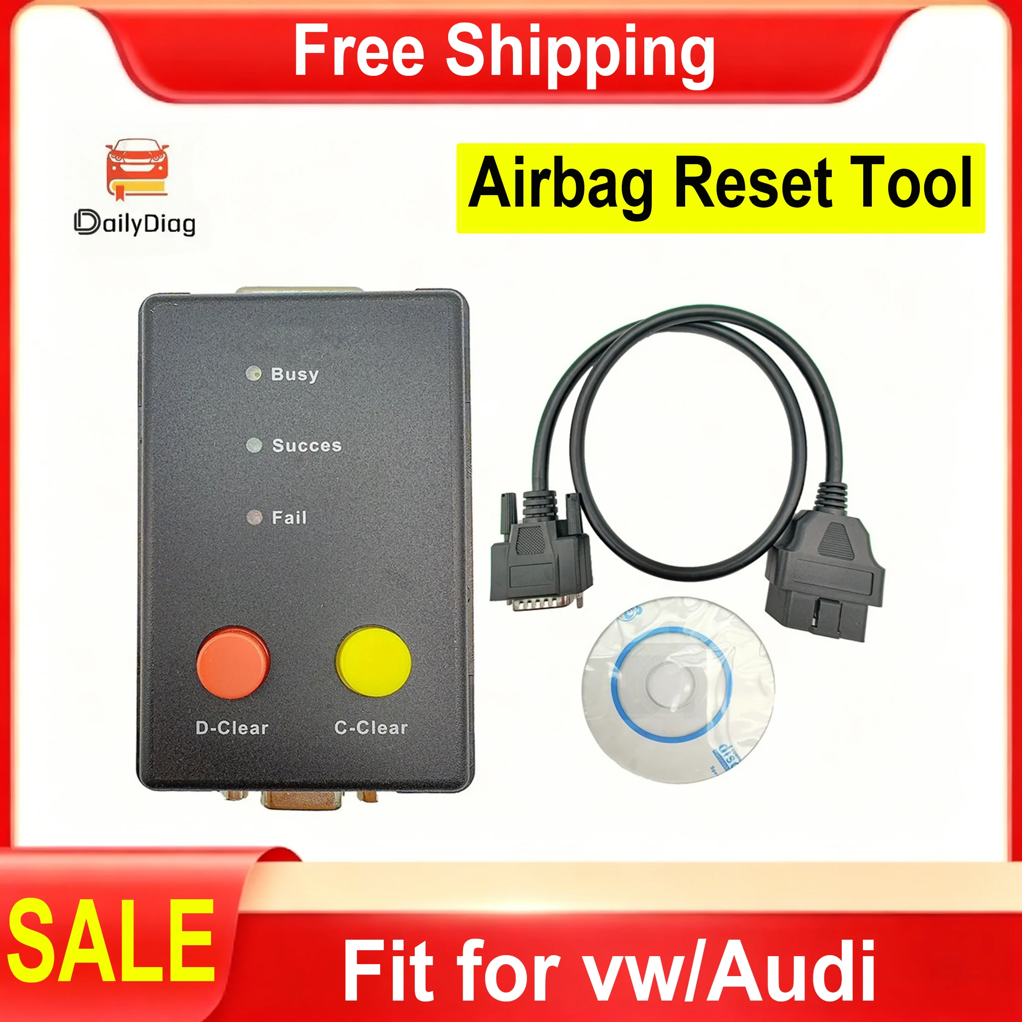 Airbag Crash Data Reset Tool OBD2 Diagnostic Device Special for VW VAG Audi Latest Version