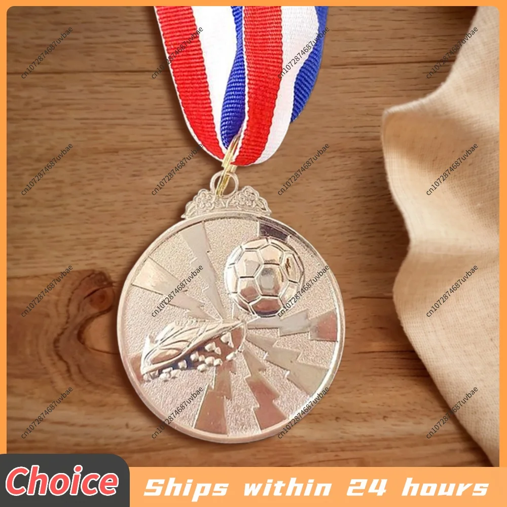Soccer Medals Gold Silver Bronze Award Medals 2 Inch Metal Winner Medals with Neck Ribbon for Sports Competitions Celebration