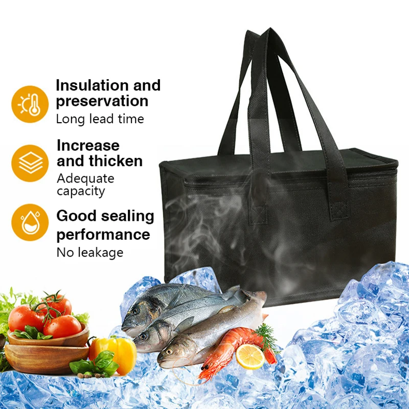 

Insulated Thermal Cooler Bag Drink Storage Large Chilled Bags Cool Lunch Foods Lunch Box Zip Picnic Tin Foil Food Panier Repas