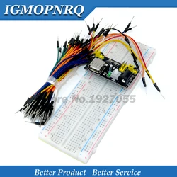 MB102 Breadboard  module+ MB-102 830 points Solderless Prototype Bread board kit + 65 Flexible  wires free shipping