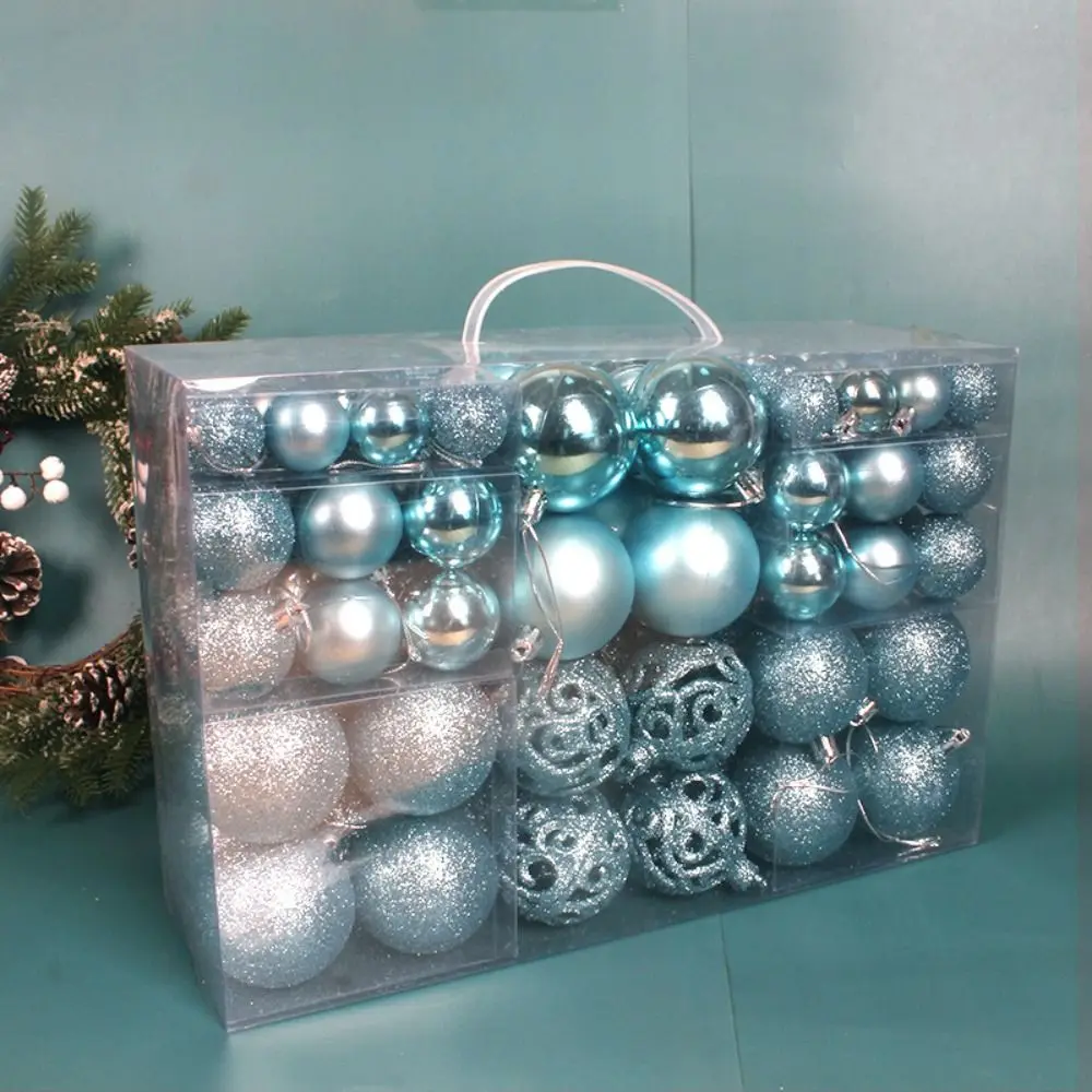 

100PCS Fashion Plastic Christmas Ball Set 8cm 20 Colors Christmas Tree Balls Suspensable Xmas Ornament Ball Party
