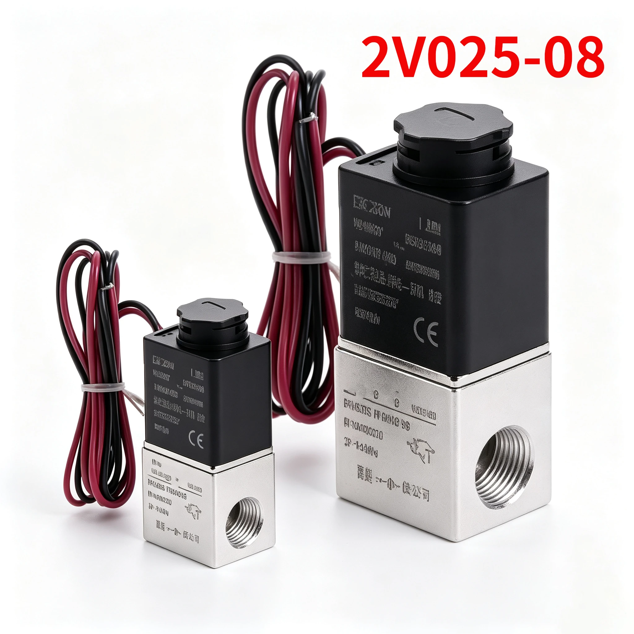 Pneumatic Aluminum Solenoid Valves 12V 24V Voltage For Air Compressor Valve 1/4
