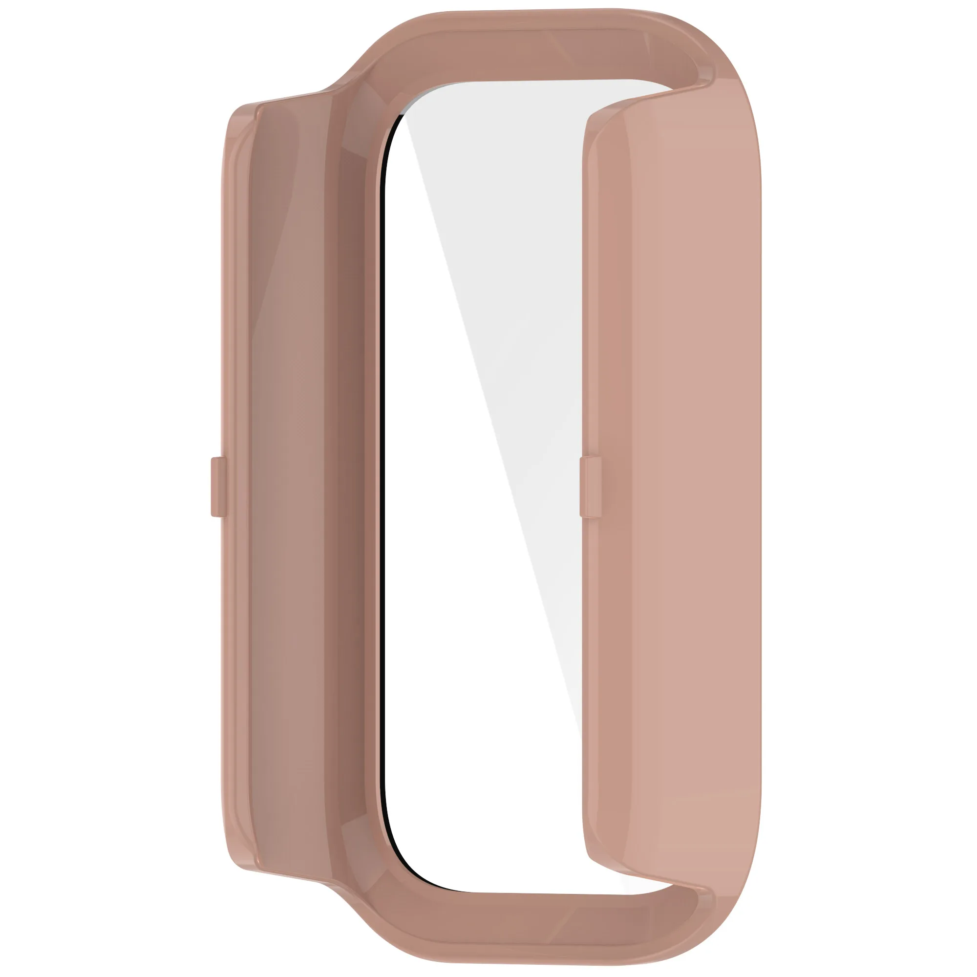 For Xiaomi Smart Band 9 Active / Redmi Band 3 Watch Case PC Cover with Tempered Glass Screen Film - Pink