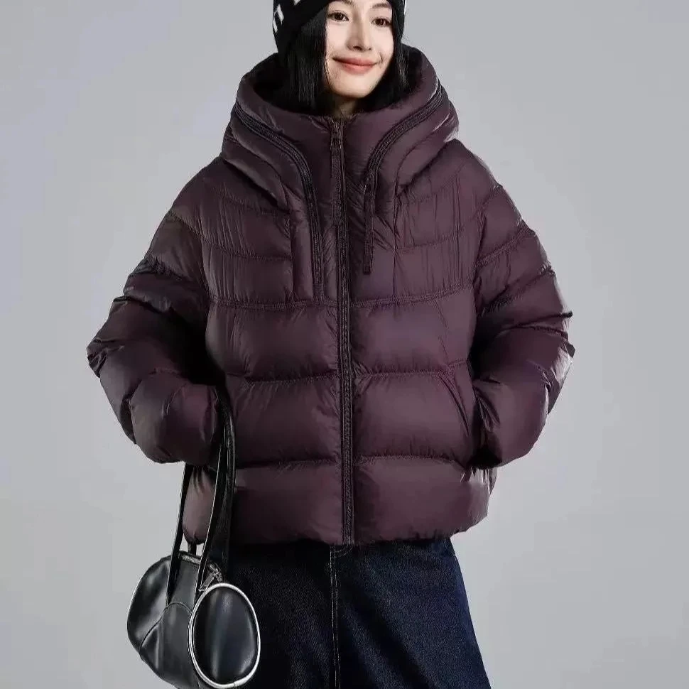 2025 Winter New Korean Edition Female Loose Down Cotton Jacket Women's Thick Hooded Coat Casual Student Short Puffer Jackets