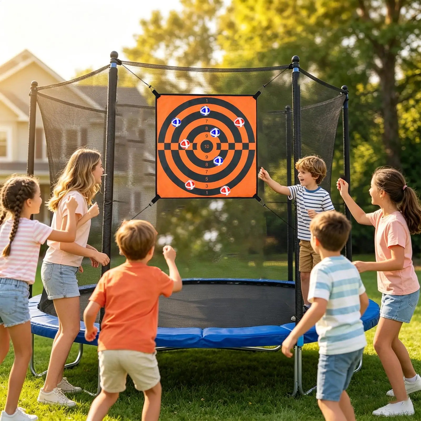 

Kids Dart Board Fun Interactive Universal Toys Trampoline Dart Board Accessories For Home Indoor Outdoor Garden Park Wall Party