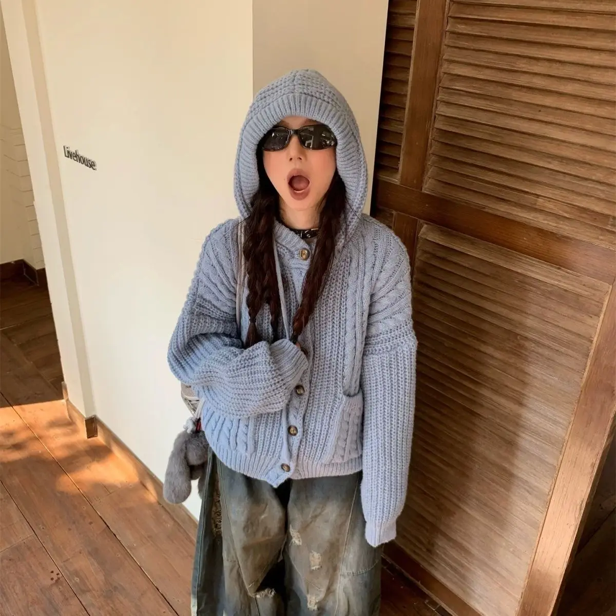 

Полосатый однотонный вязаный свитер с капюшоном, женская осенняя толстовка, верхняя одежда, женское вязаное тонкое пальто с длинными рукавами