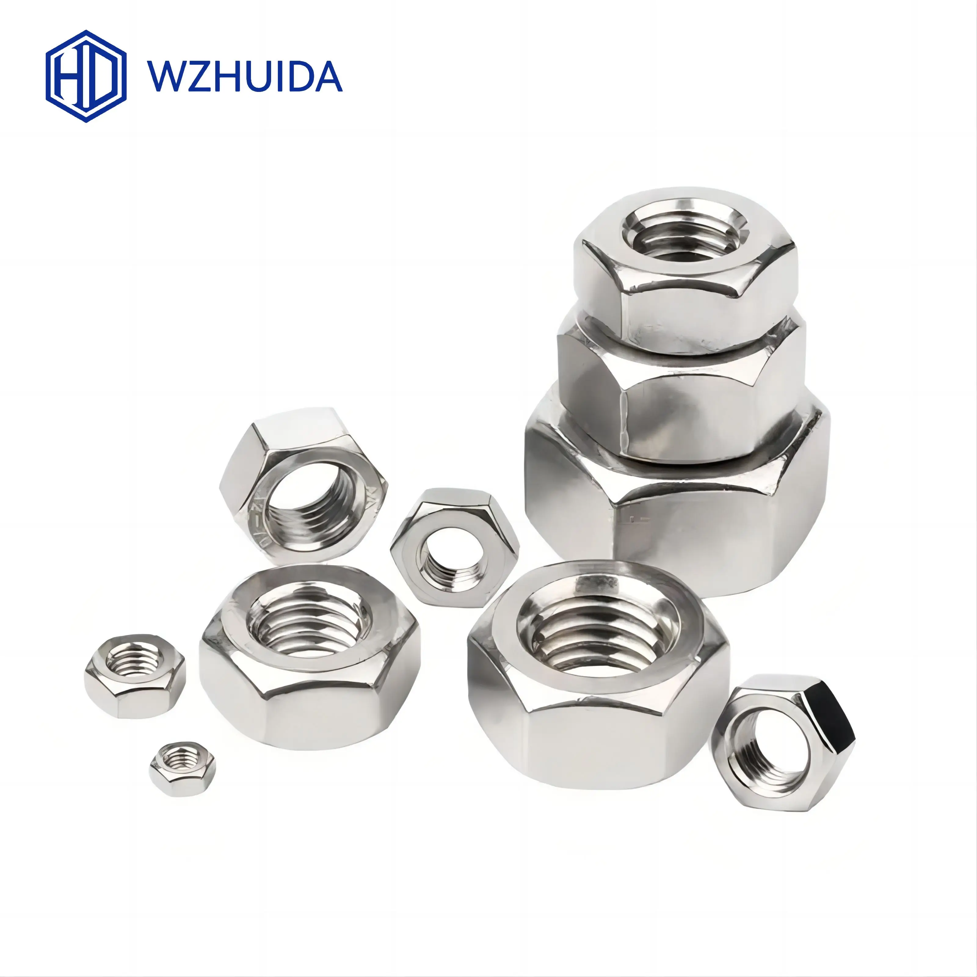 M2 M3 M4 M5 M6 M8 M10 M12 DIN934 304 Stainless Steel Hex Hexagon Nut