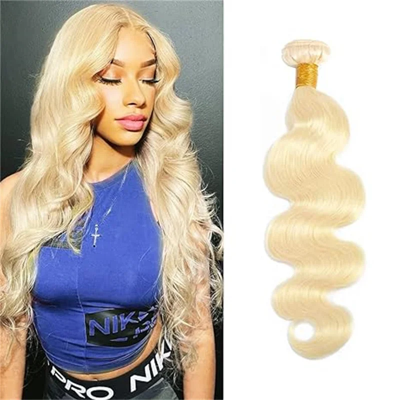 

40 Inch 613 Blonde Bundles Human Hair 100% Unprocessed 10A Grade Brazilian 4 Bundles Body Wave Human Hair Raw 1/3/4 Bundles For