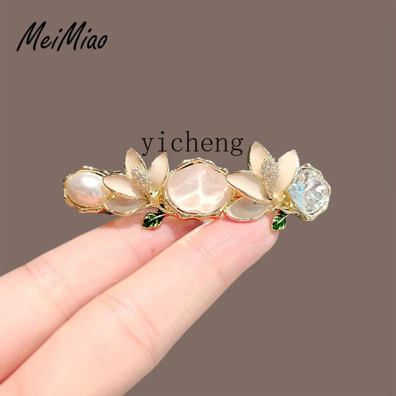 

ZC high-end hair accessories fairy gas Mori pearl hairpin side high-end back head half tie clip