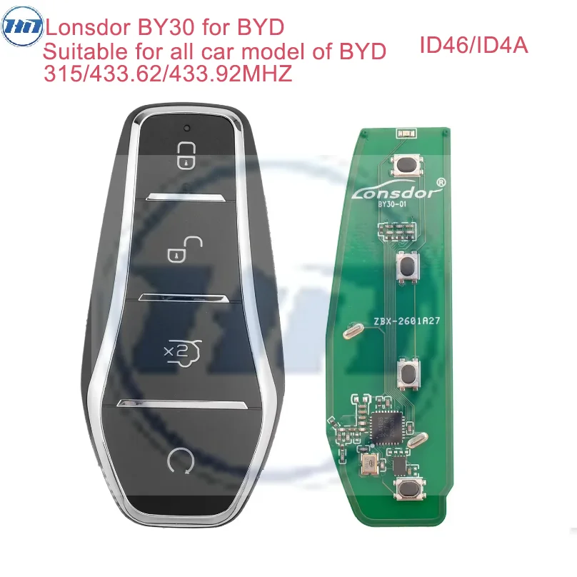

Heynes LONSDOR BYD BY30 Latest Universal Smart Key Support All Model ID46 ID4A 315/433.62/433.92MHZ Programmed by K518pro/KW100