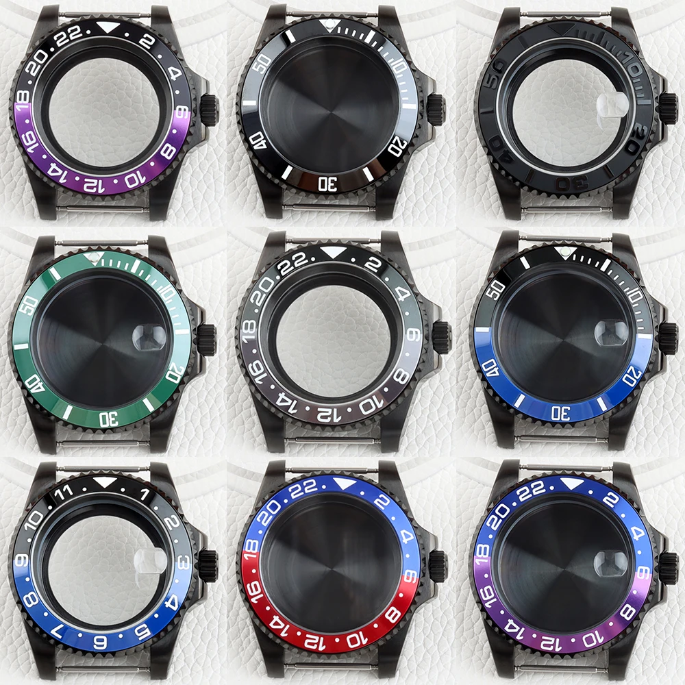 

Dive 40mm Watch Case NH35 Sapphire Crystal for Seiko NH34/Nh35/Nh36/NH38 Movement 28.5mm dial Fit Sub/Gmt/Yacht-master Parts