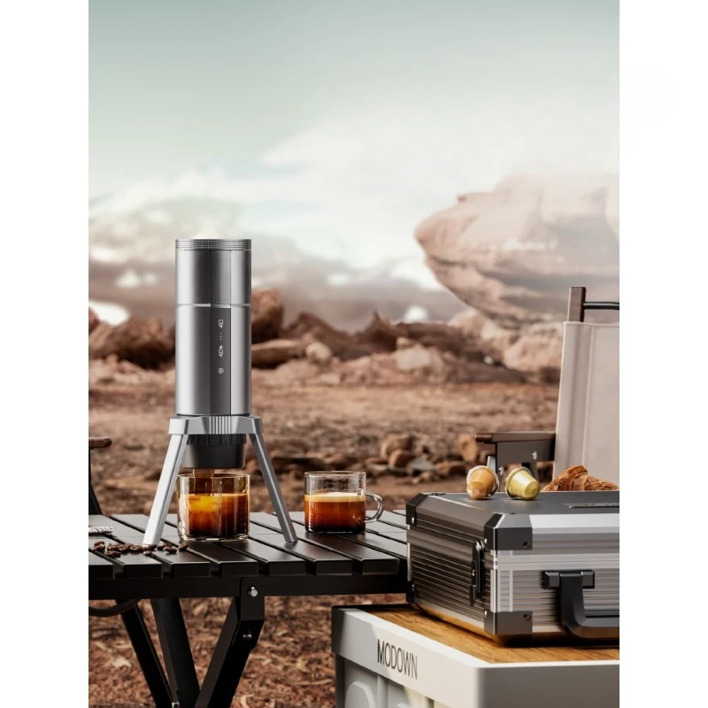 Portable Italian Capsule Coffee Machine Household Small Travel Espresso Cold Brewer Wireless Heating