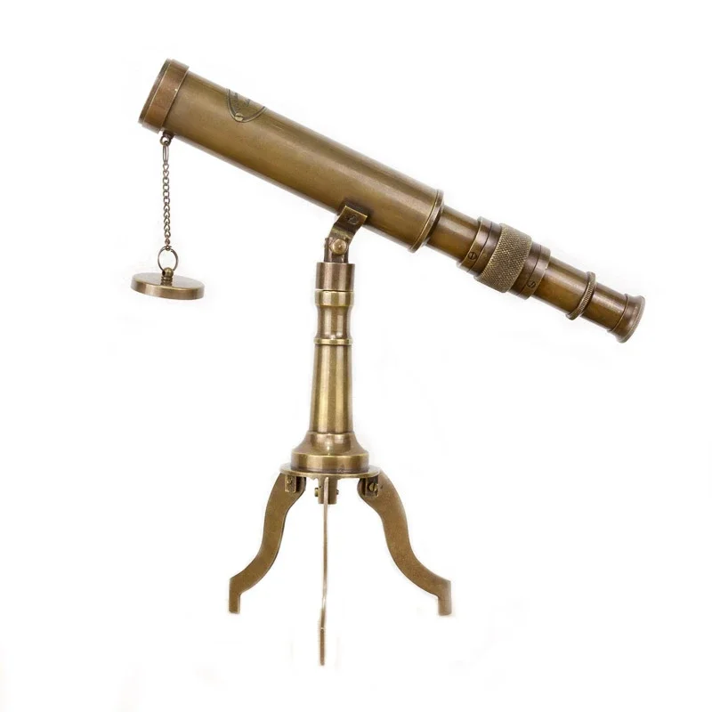 Model Room Office Desktop Retro Single Tube Telescope Ornaments Made of Old Decoration Soft  Light Luxury Ornaments